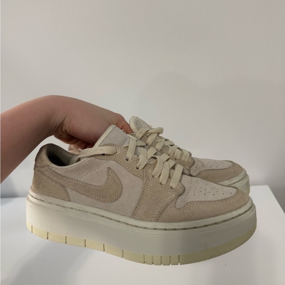 Nike Air Jordan 1 Low Platform Beige Suede | Women’s US 6.5 - Picture 3 of 5